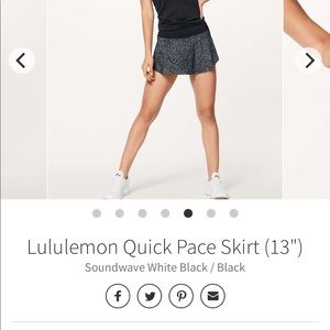 Lululemon quick pace skirt sz 10